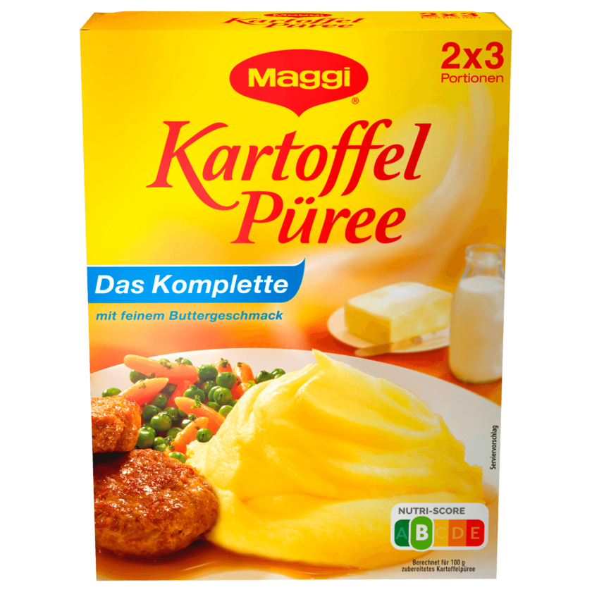 Maggi Kartoffel Püree Das Komplette mit feinem Buttergeschmack 200g